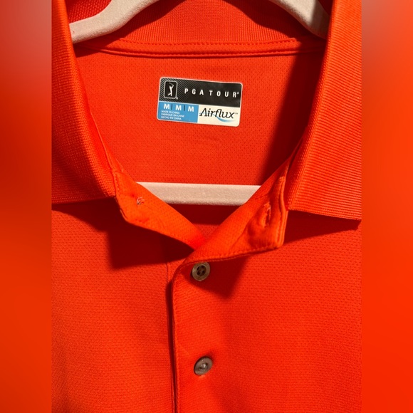 PGA Tour Orange Golf Polo Size Medium - Picture 2 of 4
